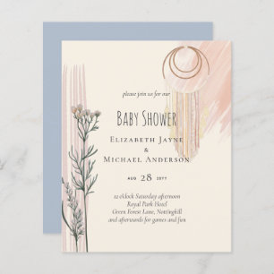 Dusty Blue Baby Shower Boho