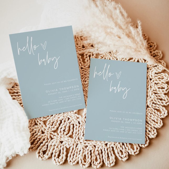 Dusty Blue Baby Shower Invite | Boy Shower Invite (Creator Uploaded)