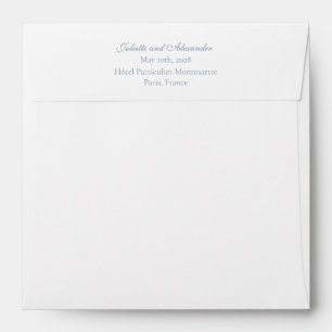 Dusty Blue Baroque Square Wedding Envelope