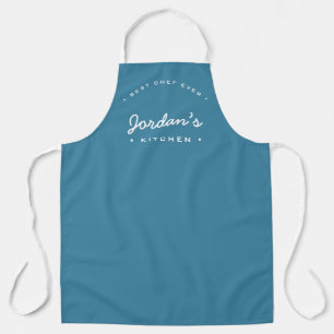 Dusty blue Best Chef ever Custom Your Kitchen  Apron