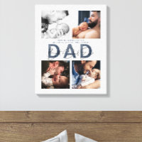 Dusty Blue Best Dad Ever 4 Photo 1st Father's Day
