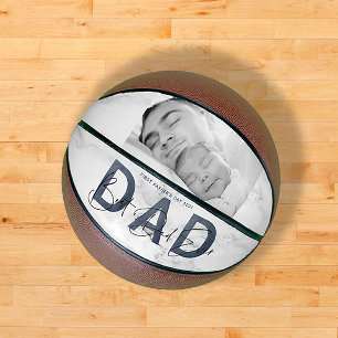 Dusty Blue Best Dad Ever Photo First Fathers Day Basketball