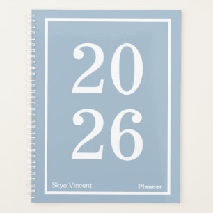 Dusty Blue Big Year Large Planner