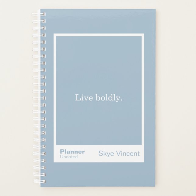 Dusty Blue Block Quote Small Planner (Front)