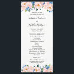 Dusty Blue Blush Pink Floral Eucalyptus Wedding Programme<br><div class="desc">These wedding programs feature a modern watercolor floral design with dusty blue and blush pink flowers and eucalyptus foliage. The front of the card has the ceremony and the back of the card lists the bridal party. These wedding programs are part of a collection which includes a range of matching...</div>