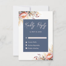 Dusty Blue & Blush Pink Floral Watercolor Wedding
