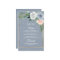 Dusty Blue Blush Pink Floral Wedding Menu Cards