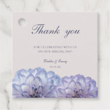 Dusty Blue Blush Pink Floral Wedding Thank You 