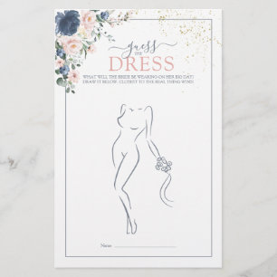 Dusty Blue Blush Pink Gold Guess The Dress Game