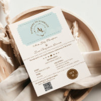 Dusty Blue Boarding Pass Cosmic Wedding