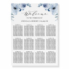 Dusty Blue Bohemian Floral Wedding Seating Chart