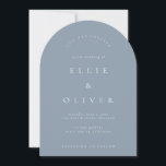 Dusty Blue Boho Arch Modern Wedding Invitation<br><div class="desc">Beautiful Dusty Blue,  boho,  simple,  elegant,  minimalist wedding invitation. Fully customisable with your names,  dates,  location and colours to match your wedding theme.</div>