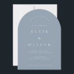 Dusty Blue Boho Arch Modern Wedding Invitation<br><div class="desc">Beautiful Dusty Blue,  boho,  simple,  elegant,  minimalist wedding invitation. Fully customisable with your names,  dates,  location and colours to match your wedding theme.</div>