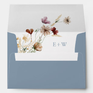 Dusty Blue Boho Envelope