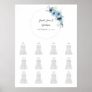 Dusty Blue Boho Floral Event Seating Chart 12 V2
