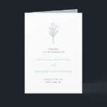 Dusty Blue Boho Minimalist Botanicals Wedding Programme<br><div class="desc">Add a simple, elegant touch to your big day with these customisable dusty blue wedding program booklets, featuring beautiful botanical minimalist line art. Perfect for couples who love clean design and natural details, these programs help guide your guests while keeping everything looking stylish and cohesive. Each design features delicate botanical...</div>