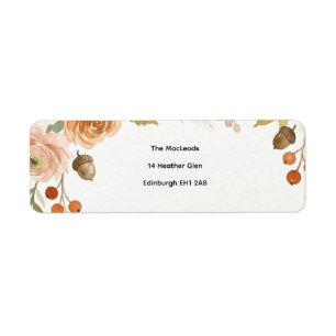 Dusty Blue Botanical Address Label
