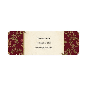 Dusty Blue Botanical Return Address Label