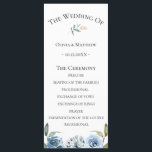 Dusty Blue Botanical Wedding Program Programme<br><div class="desc">Dusty blue watercolor flowers and branches wedding program. Personalise text font style,  colour,  and size.</div>