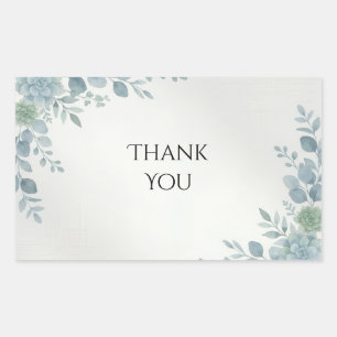 Dusty Blue Botanical Wedding Sticker