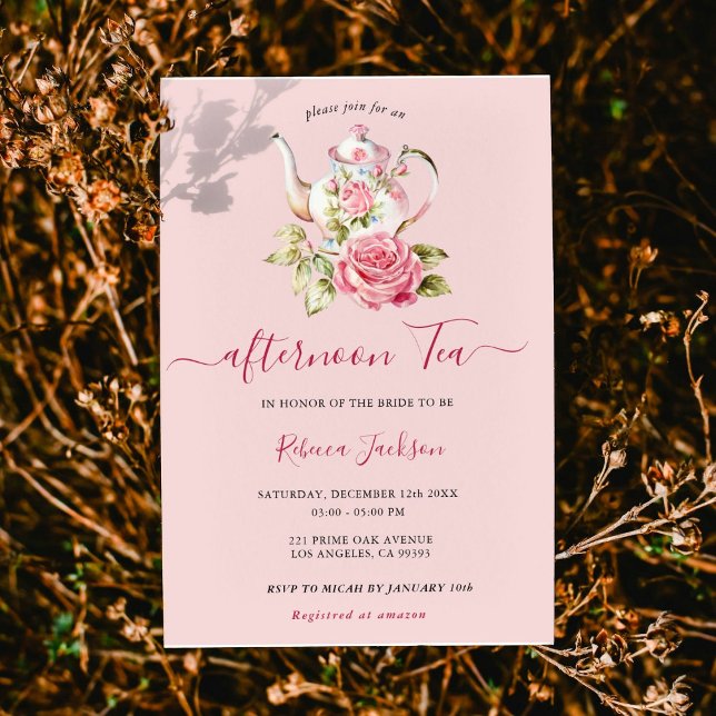 dusty blue bridal shower,afternoon tea invitation, invitation (Creator Uploaded)