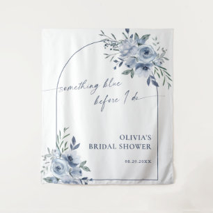 Dusty Blue Bridal Shower Arch Photo Backdrop Tapestry