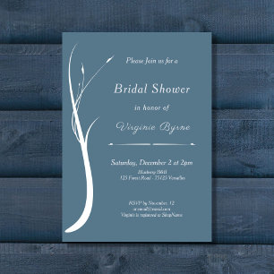 Dusty Blue Bridal Shower Invitation