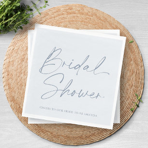 Dusty Blue Bridal Shower Napkin