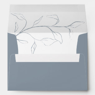 Dusty Blue Bridal Shower or Wedding Invitation Env Envelope