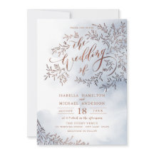 Dusty blue calligraphy rustic floral wedding