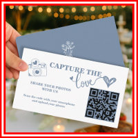 Dusty Blue Capture The Love QR Code Wedding