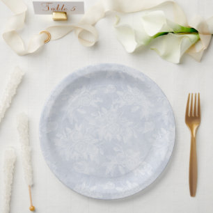 Dusty Blue Chalk Disposable Plates