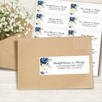 Dusty Blue Champagne Ivory Wedding Guest Address