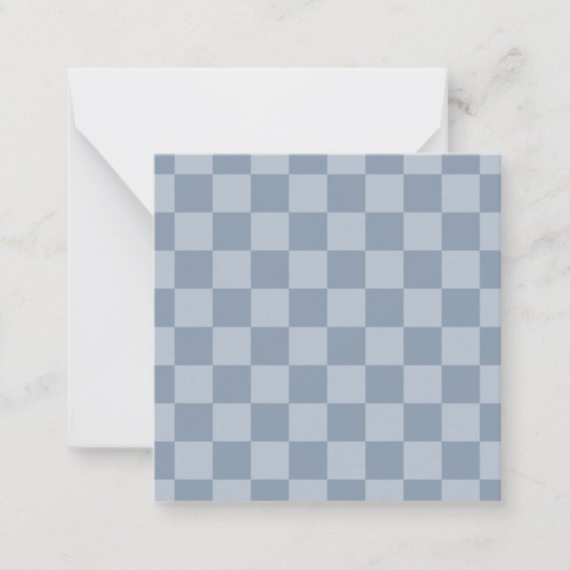 Dusty Blue Chequerboard Card (Front)