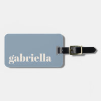 Dusty Blue Chic Bold Typography Personalised Name