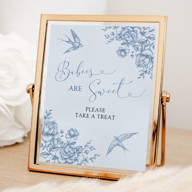 Dusty Blue Chinoiserie Babies are Sweet Sign (Creator Uploaded)