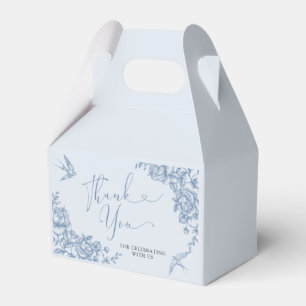 Dusty Blue Chinoiserie Bridal Shower Favour Boxes