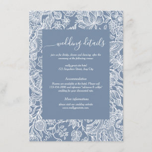 Dusty Blue Chinoiserie Floral enclosure cards
