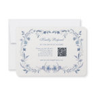 Dusty Blue Chinoiserie | Traditional and QR Code