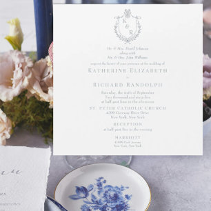 Dusty Blue Church 2 Venue Square Wedding Magnet  