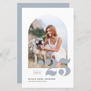 Dusty Blue Class of 2025 Arch Photo Graduation