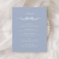 Dusty Blue Classic French Floral Wedding Details