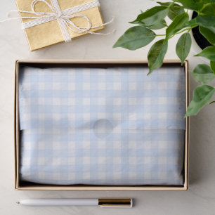 Dusty Blue Classic Gingham Tissue Paper