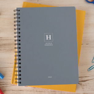 Dusty Blue Classic Monogram Personal Weekly Planner