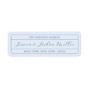 Dusty Blue Classic Return Address Label