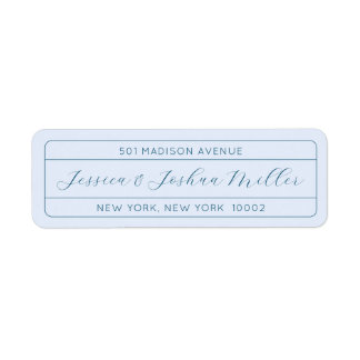 Dusty Blue Classic Return Address Label