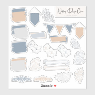 Dusty Blue & Coral Floral Scrapbooking Journal