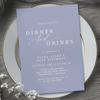 Dusty Blue Cornflower Airy Formal Birthday Dinner