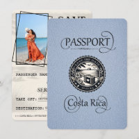 Dusty Blue Costa Rica Passport