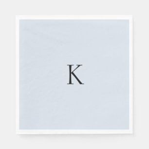 Dusty Blue Custom Initial Luncheon Napkin